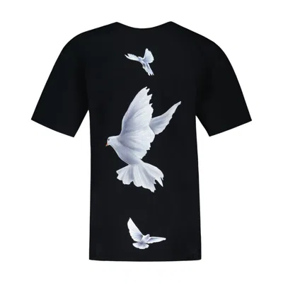 3paradis 3.paradis Bird-print T-shirt In Black