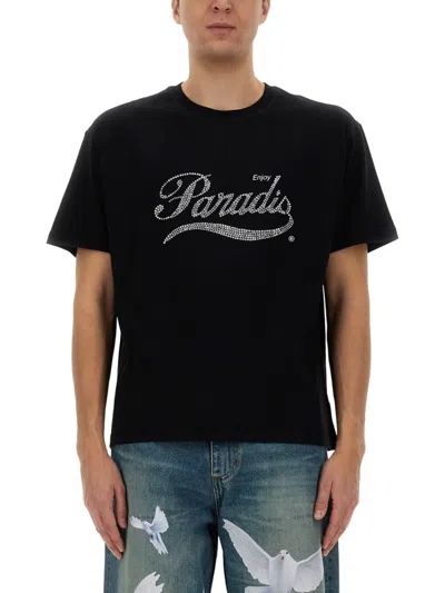 3paradis Black Crew Neck T-shirt