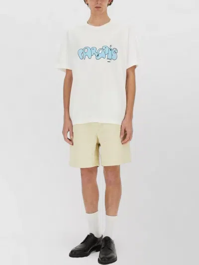 3paradis Edgar Plans Graphic Logo Crew Neck T-shirt In White