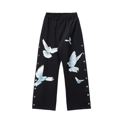 Pre-owned 3paradis 3.paradis Freedom Doves Relaxed Fit Trackpants 'black' | Men's Size Xl