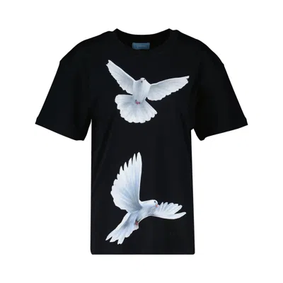 Pre-owned 3paradis 3.paradis Freedom Doves Tee 'jersey Black' | Men's Size L