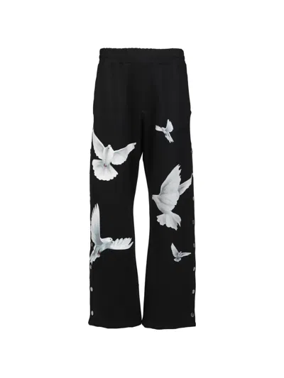 3paradis Freedom Doves Track Pants In Black