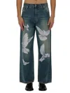 3paradis Freedom Doves Straight-leg Jeans In Blue