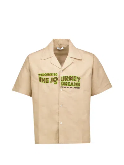 3paradis Journey Of Dreams Ripstop Shirt In Gold