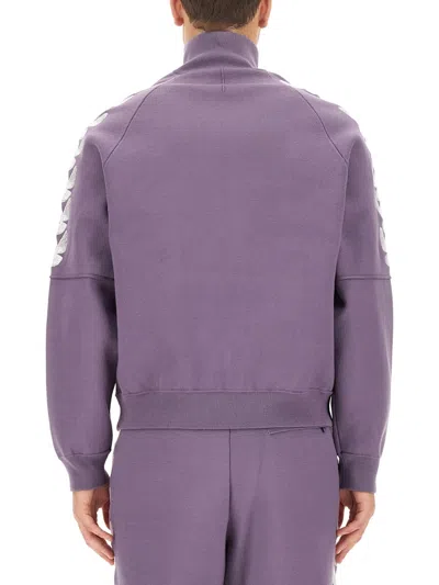 3paradis 3.paradis Logo Cotton Viscose Blend Sweatshirt In Purple
