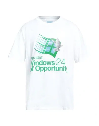 3PARADIS 3.PARADIS MAN T-SHIRT WHITE SIZE L COTTON