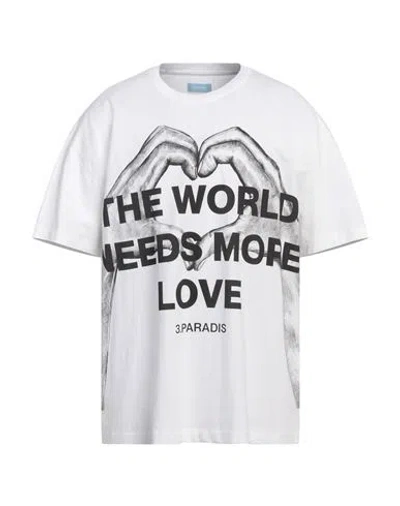 3paradis 3.paradis Man T-shirt White Size Xl Cotton