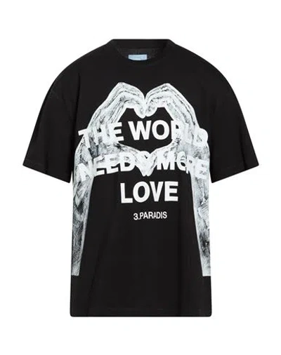 3paradis 3.paradis Man T-shirt Black Size S Cotton