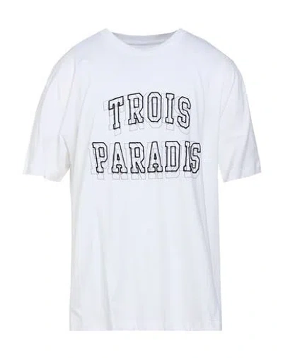 3paradis 3.paradis Man T-shirt White Size M Cotton