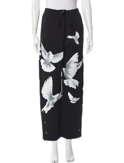 Pre-owned 3paradis Nylon Graphic Print Sweatpants In Black