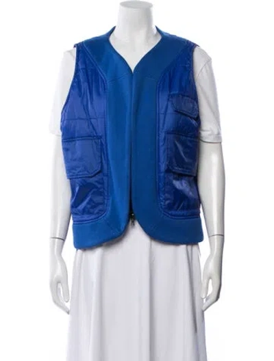 Pre-owned 3paradis Nylon Vest In Blue