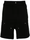 铆钉缀饰棉百慕大短裤