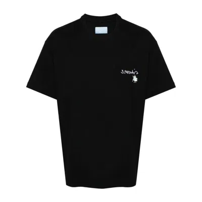 3paradis X Edgar Plans Cotton T-shirt In Black