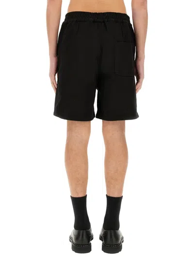 3paradis 3.paradis Twill Cotton Shorts In Black