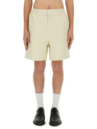 3paradis 3.paradis Twill Relaxed Fit Shorts In Beige