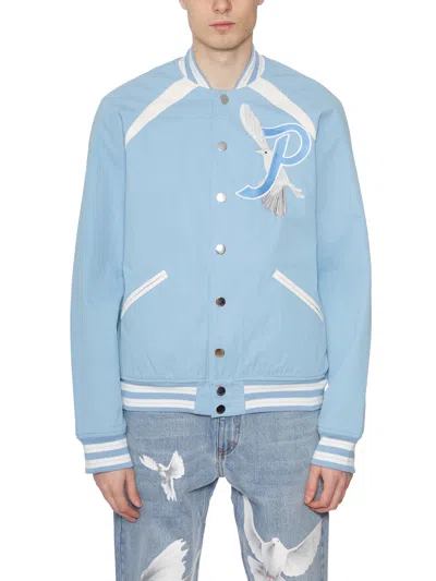 3paradis Varsity Serena Jacket In Blue