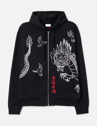 3paradis 3.paradis X Bruce Lee: Dragon Hooded Sweater In Black