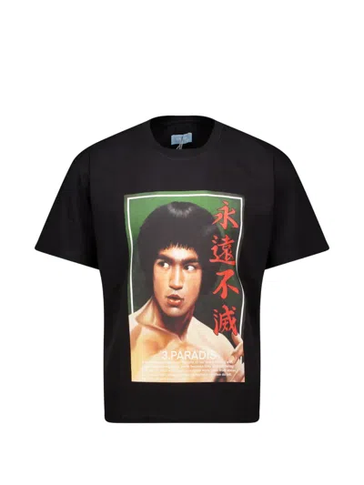 3paradis X Bruce Lee T-shirt In Black