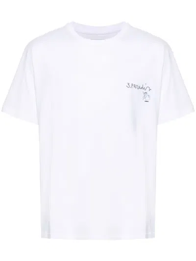 3paradis X Edgar Plans Cotton T-shirt In White