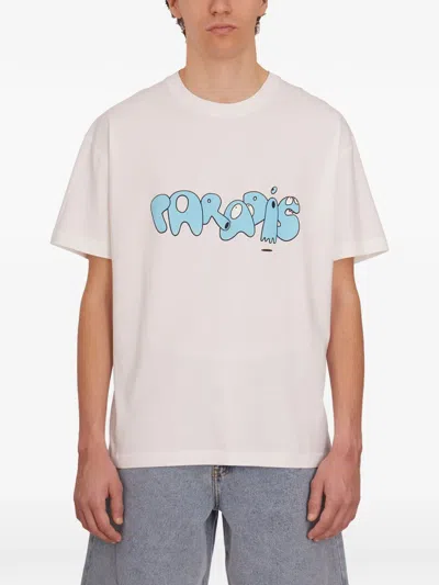 3paradis X Edgar Plans Graphic-print T-shirt In White