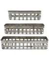 3r Studio Open Weave Metal Baskets, Silver, Set Of 3 In Silver