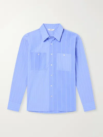 3sixteen Commuter Striped Cotton-poplin Shirt In Multi