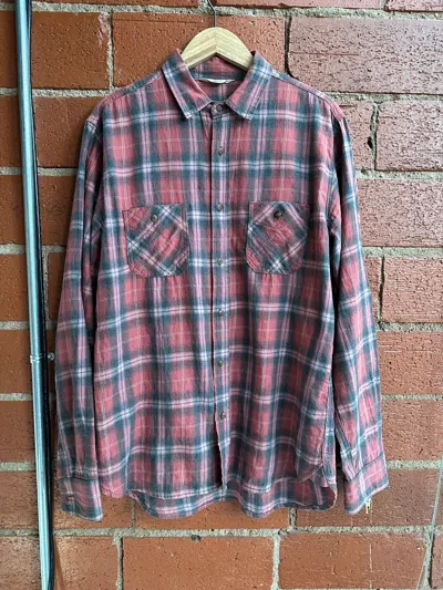 Pre-owned 3sixteen Light Cotton Plaid Shirt In Red