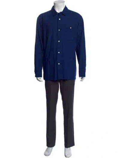 Pre-owned 3sixteen Long Sleeve Shirt In Blue