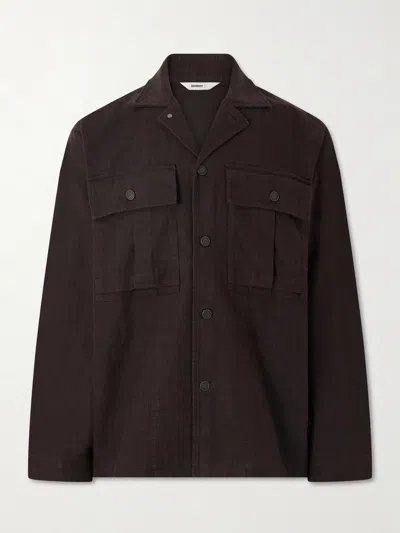 3sixteen M43 Linen Overshirt In Animal Print
