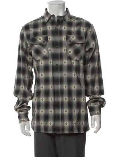 Pre-owned 3sixteen Plaid Print Long Sleeve Shirt In Multicolor