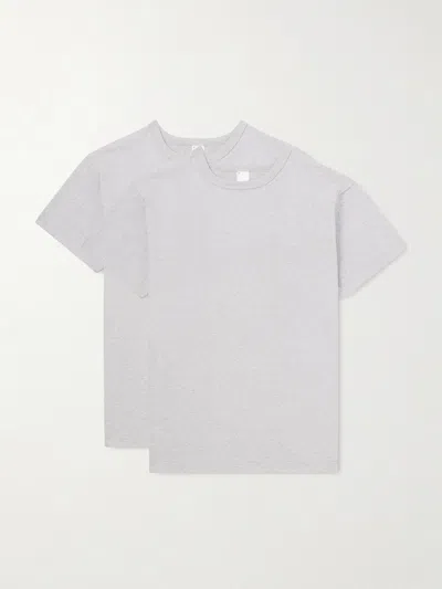 3sixteen Set Of Two Cotton-jersey T-shirt In White