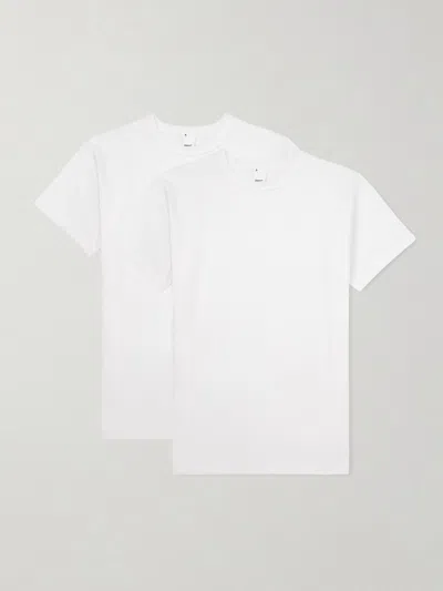 3sixteen Set Of Two Cotton-jersey T-shirt In White