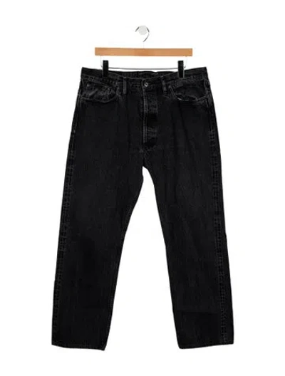 Pre-owned 3sixteen Straight-leg Jeans In Black