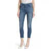 3x1 3 X 1 Women's W3 Remo Crop Skinny Jeans Fringed Edges In Blue