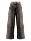 3x1 Acid-wash Wide-leg Jeans In Gray