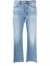 3x1 Austin Cropped Denim Jeans In Blue