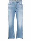 3x1 Austin Cropped Denim Jeans In Blue