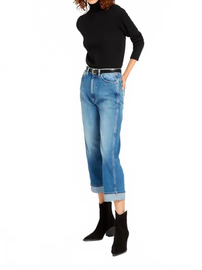 3x1 Barrel Claudia Extreme Pant In Denim In Blue