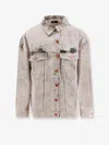 3x1 Bleached Denim Jacket In Neutral