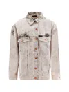 3x1 Bleached Denim Jacket In Neutral