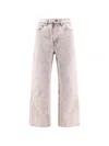 3x1 Denim Jeans With Bleached Pattern In Pink