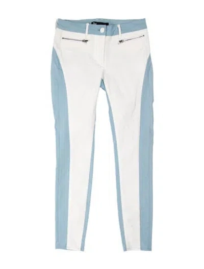 Pre-owned 3x1 Colorblock Pattern Skinny Leg Pants In Blue