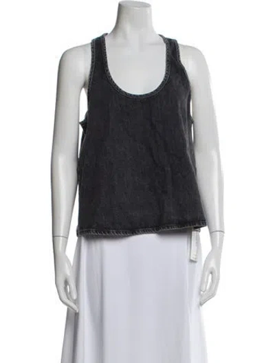 Pre-owned 3x1 Crew Neck Sleeveless Top In Blue