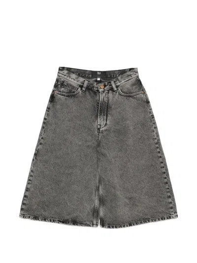 3x1 Denim Bermuda Shorts In Gray