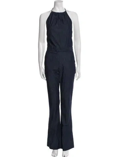 Pre-owned 3x1 Halterneck Jumpsuit In Blue