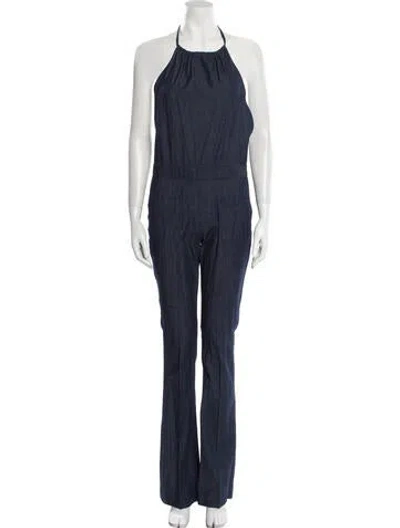 Pre-owned 3x1 Halterneck Jumpsuit In Blue