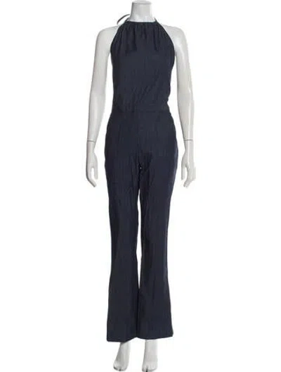 Pre-owned 3x1 Halterneck Jumpsuit In Blue