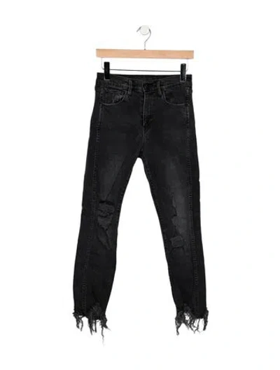Pre-owned 3x1 High-rise Skinny Leg Jeans In Black