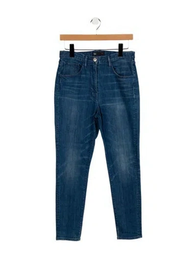 Pre-owned 3x1 High-rise Skinny Leg Jeans In Blue