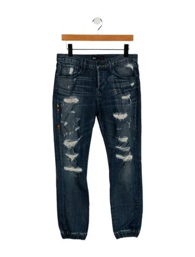 Pre-owned 3x1 High-rise Skinny Leg Jeans In Blue